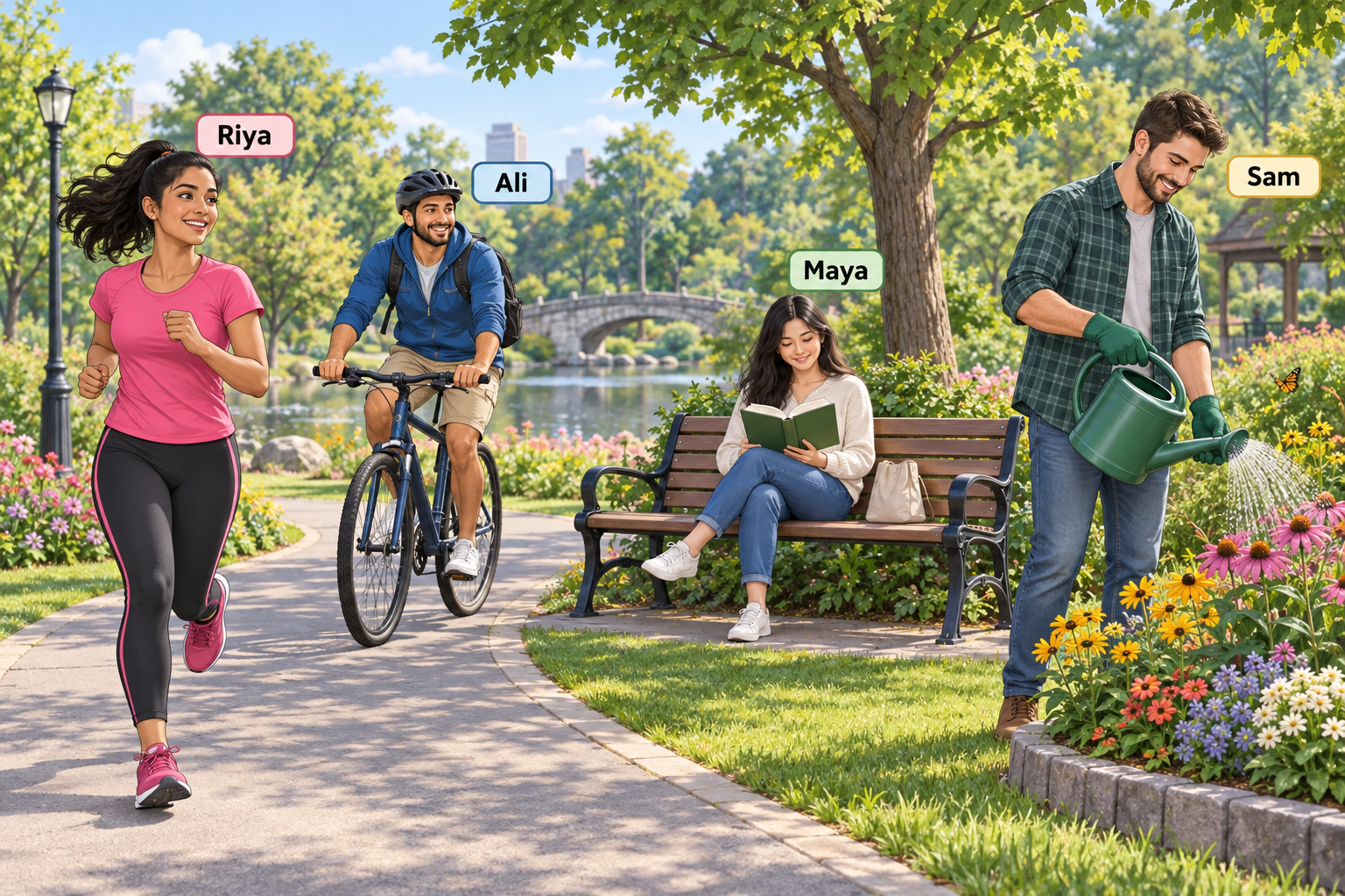 People in a park